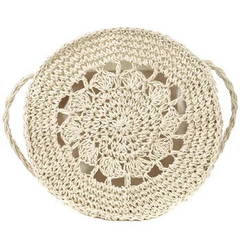 

Summer Bags Women Rattan Straw Bag Woven Round Handbag Crossbody Beach Bags