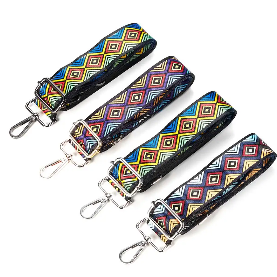 Nylon New Lady DIY Bag Strap Shoulder Bag Hanger Color Belt Bag with Decorative Accessories Adjustable and Detachable Wide Belt