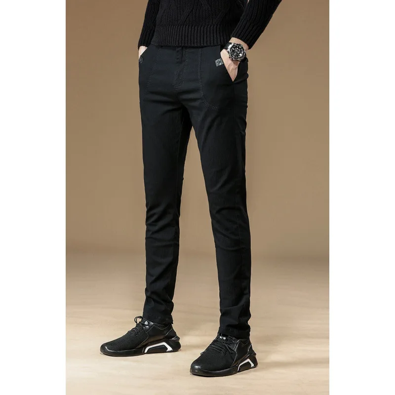

Spring And Summer Casual Pants Men's Elasticity Thin Slim Fit Elasticity Skinny Pants Men's Korean-style Trend Youth pencil pant
