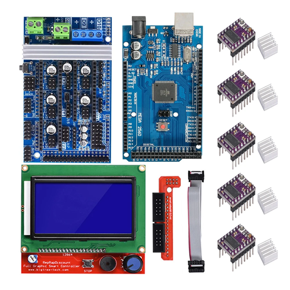 3d Printer Controller Kit Mega 2560 Uno R3 Starter Kits+ramps 1.6+5pcs