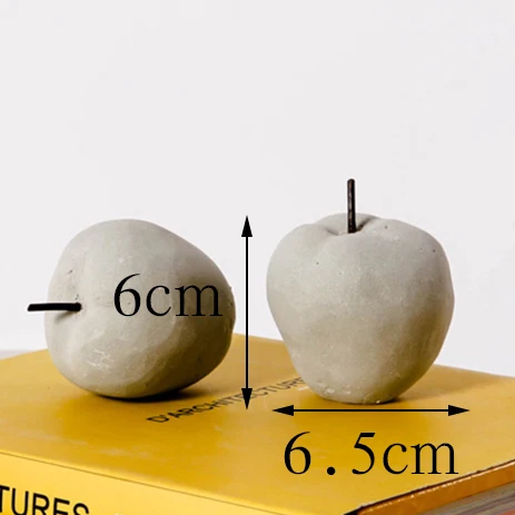 Бетон Моделирование цветы украшение дома силиконовые формы Творческий цемент Фрукты украшения дома плесень гипса Яблоко Форма в виде груши - Цвет: Темный хаки