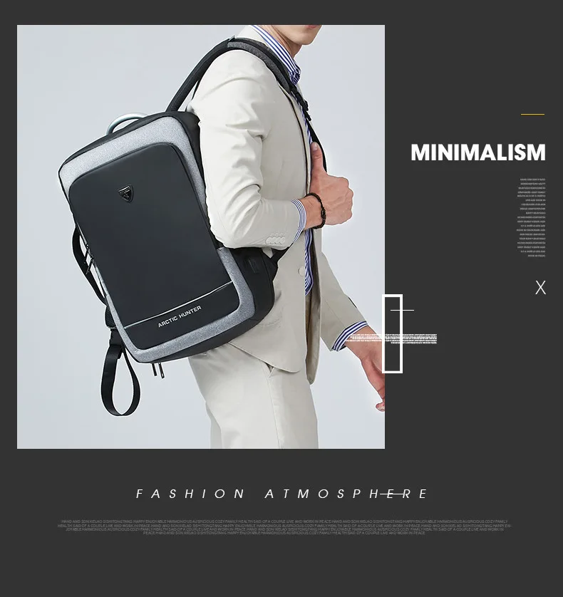 ArcticHunter Sale Laptop Backpack Men 17 inch Office Work Men Backpack Business Bag Unisex 10 inch iPad Backpack Thin Back Pack