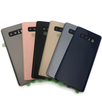 

10p Original For Samsung GALAXY Note 8 N950 Battery Cover Back Glass Cover Rear Door Housing With LOGO With Sticker+Camera Glass