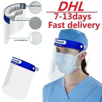 

2/5/10pcs Splash-Proof Protective Face Shield Reusable Full Face Protective Mask Saliva Protection Clear Visor Respirator NEW