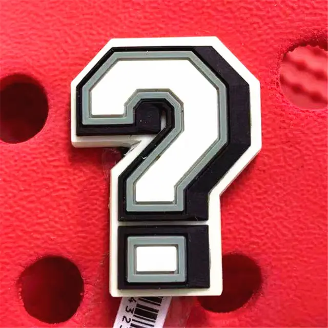 Original PVC Shoe Buckle Accessories DIY Combination English Alphabet Shoes Decoration Jibz for Croc Charms Bracelets Kids Gifts U165-wh