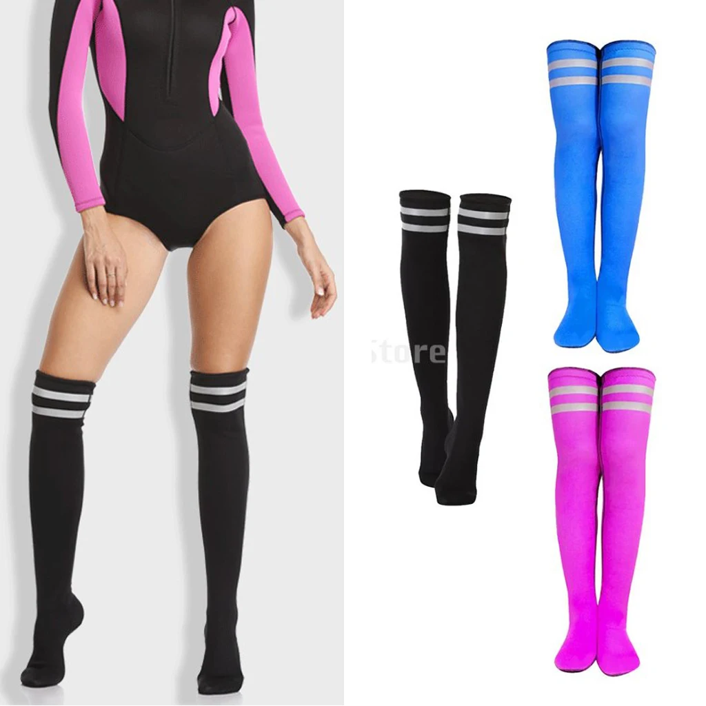 Diving Socks 2mm Neoprene Water Fins High Socks Extra Long Snorkeling Wetsuit Booties Surfing Swimming Beach Water Wetsuit 