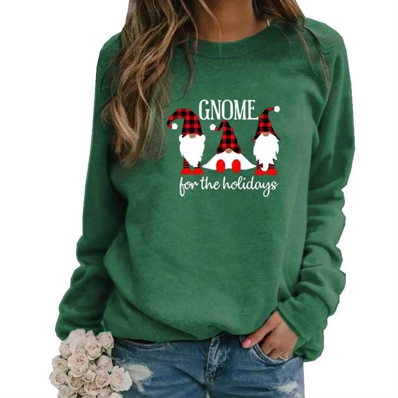 

Hoodies For Women Merry Christmas Letters Print Long Sleeve Round Neck Hoodies Women's Sweatshirt Kawaii Casual Plus Size Cute
