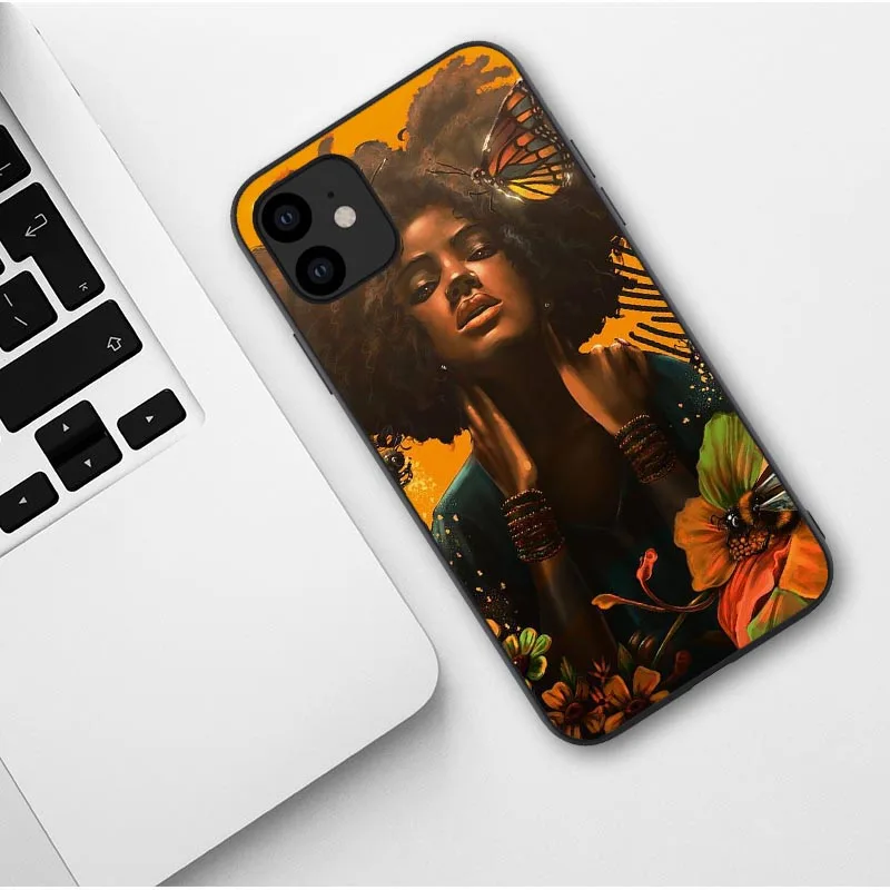 Черный Африканский художественный чехол для iPhone X XR XS Max 8 7 Plus 6 6s Plus melanin poppin силиконовый чехол для iPhone 11 Pro Max - Цвет: TPU