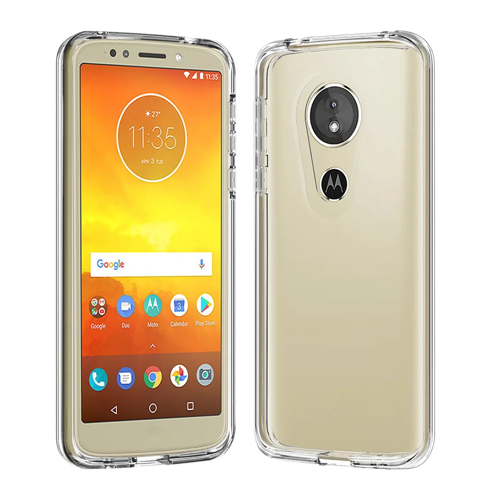 2 в 1 ТПУ противоударный чехол для Motorola Moto G8 Plus G8Play Прозрачный One Zoom Macro E5 G6paly задняя