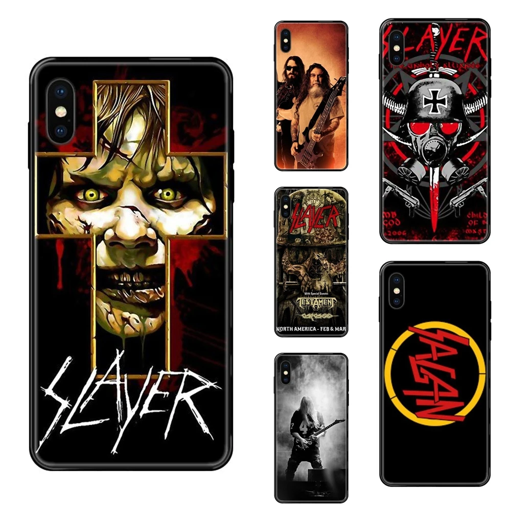 Junior Slayer Band For Apple iPhone 11 12 Pro 5 5S SE 5C 6 6S 7 8 X XR XS Plus Max Black Soft TPU Print Cover Case | Мобильные