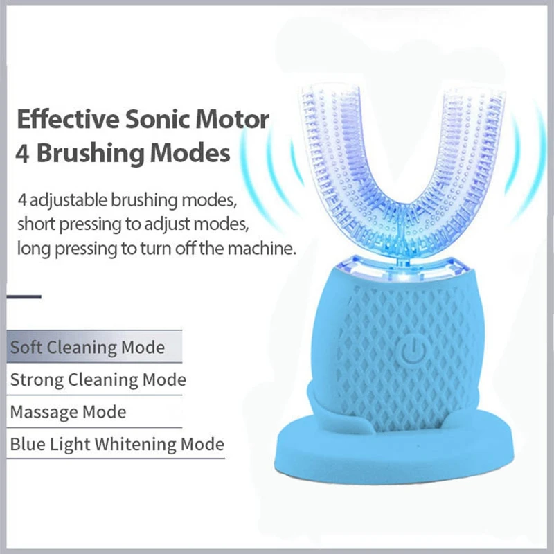 360℃ ligent Automatic Electric Toothbrush USB Charging Tooth Whitening U-Shape Toothbrush 360℃ ligent Automatic Electric Toothbrush USB Charging Tooth Whitening U-Shape Toothbrush
