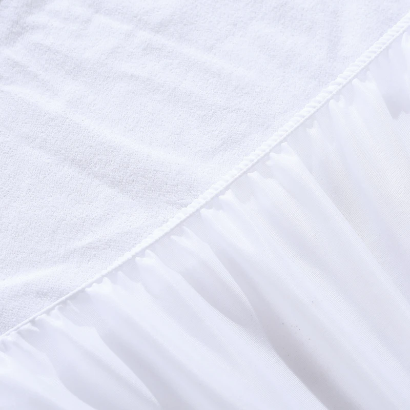 Хлопковое махровое водонепроницаемое покрытие матраса/защитный наматрасник для влага в кровати и постельное белье из дышащей простыни с эластичной лентой