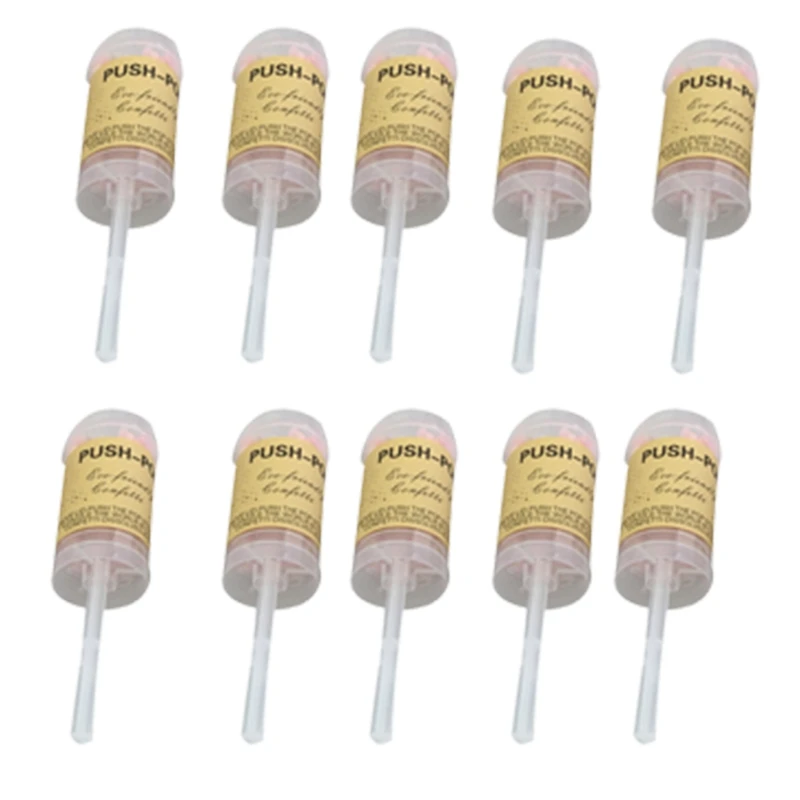 

10Pcs Push-Pop Confetti Poppers Filling Balloons Wedding Baby Shower Birthday Party Decoration Push Cylinder Round Shaped Confet