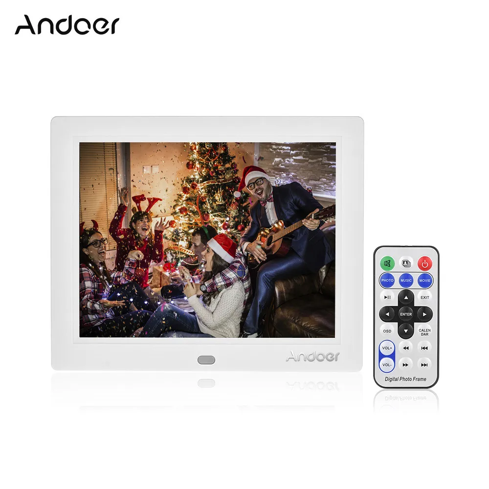 

Andoer C805 8 Inches Compact LED Digital Photo Frame Desktop Album 1024 * 768 4:3 Supports Music/ Video with Remote Control