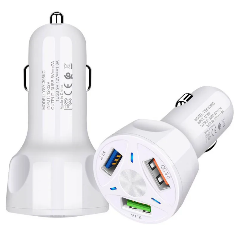 Автомобильное зарядное устройство Quick Charge 3,0 для мобильного телефона, автомобильное зарядное устройство с двумя usb-портами, зарядное устройство Qualcomm Qc 3,0 QC 4,0, адаптер быстрой зарядки Usb, автомобильное зарядное устройство