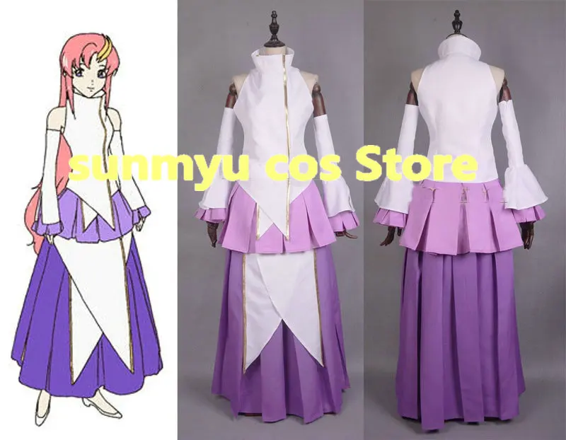 Mobile Suit Gundam Seed Destino Lacus Doune Vestiti Costume Cosplay, Formato Personalizzato Halloween