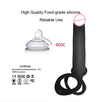 Double Penetration Vibrator Sex Toys Penis Strapon Dildo Vibrator, Strap On Penis Anal Plug for Man, Adult Sex Toys for Beginner 5