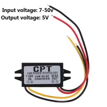 

VODOOL DC-DC 12V to 5V 3A 15W Car Power Step Down Buck Converter Power Supply Male Female Micro USB Adapter Auto Protection