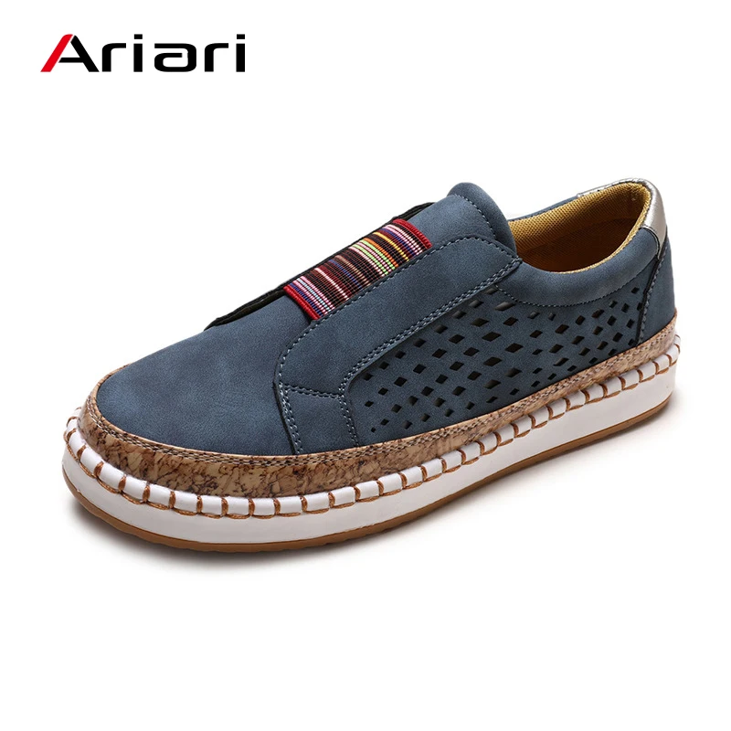 

New fashion Summer Women Slip On Sneakers Ladies Casual Flats shoes Comfortable Lady Loafers PU Leather Breathable Walking shoes