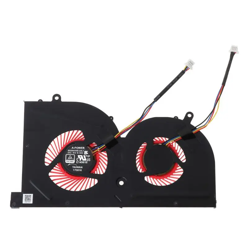 

Useful Laptop GPU CPU Cooling Fan for MSI GS63VR GS63 GS73 GS73VR MS-17B1 Stealth Pro CPU BS5005HS-U2F1 GPU BS5005HS-U2L1 Cooler