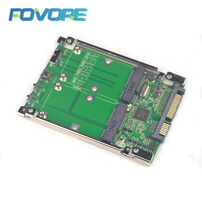 2 5 &quotSATA III к двойному мини SATA USB 3 0 mSATA SSD Raid контроллер конвертер карт с