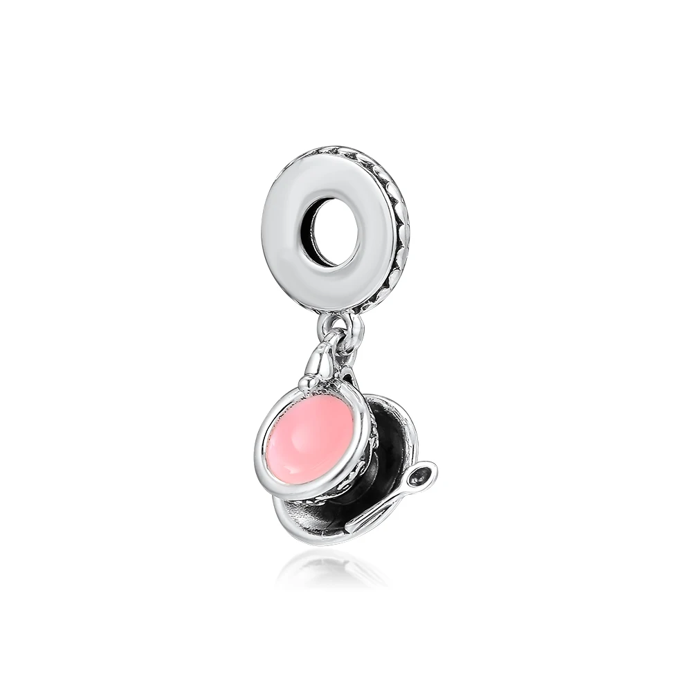 Enchanted Tea Cup Dangle Charm Fits Pandora Bracelet Genuine 925 Sterling Silver Beads for Jewelry Making Women Gift kralen | Украшения и