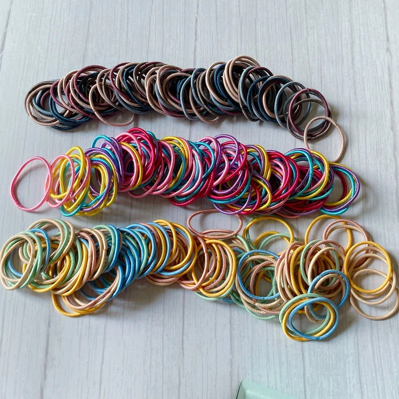 100 unids/lote niños lindo gomas pelo pequeñas bebe bandas elasticas gomillas  pelo niña elasticos gomitas de pelo cola de caballo titular pelo corbata  coleteros bebe niña Accesorios para el pelo - AliExpress