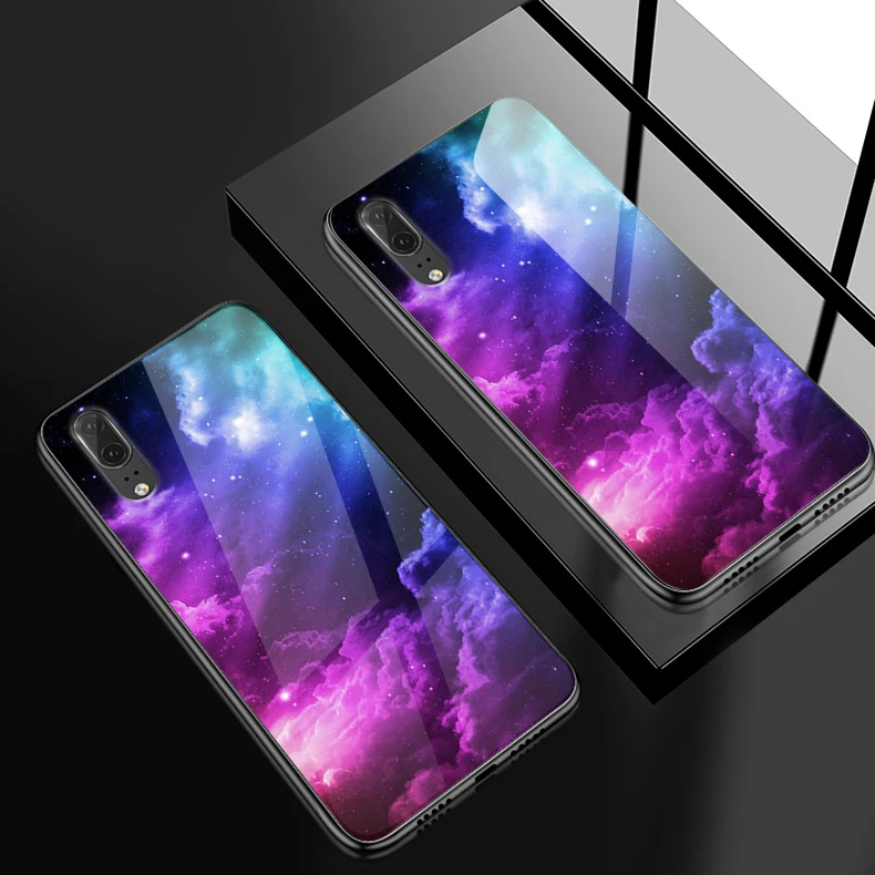 W130 Противоударный жесткий чехол для huawei Enjoy 9s из закаленного стекла Mate20 Lite Pro Nova 2 3i 4 P Smart+ P20 P30 Honor Play TPU Shell - Цвет: W130