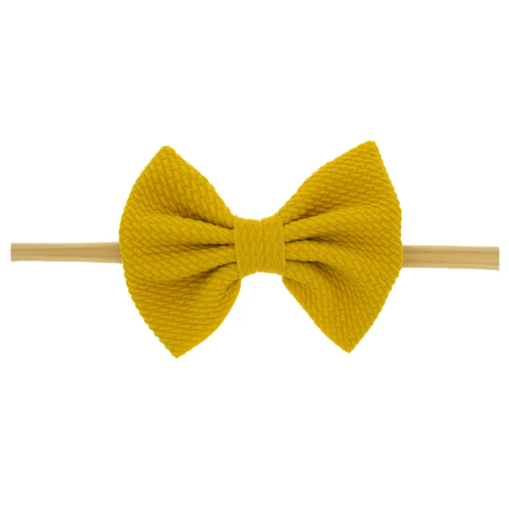 baby solid color Bowknot Headband Kids Girls Hair Accessories New Fashion Children