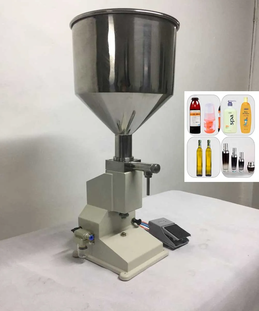1-100ml Pneumatic Filling Machine Cream Food Paste Dispensing Liquid Packaging Equipment Stainless Steel A02