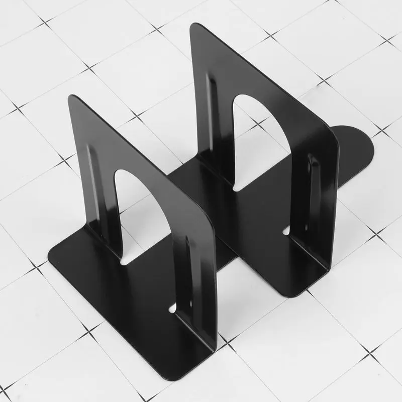 

1 Pair Simple Life Foldable Portable Metal Bookends Shelf Holder Home Stationery Library School Office Stationery Supply
