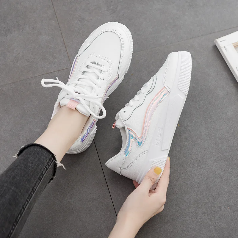 

new summer and fall 2019 joker white shoe female students with flat running casual shoes for women's shoes