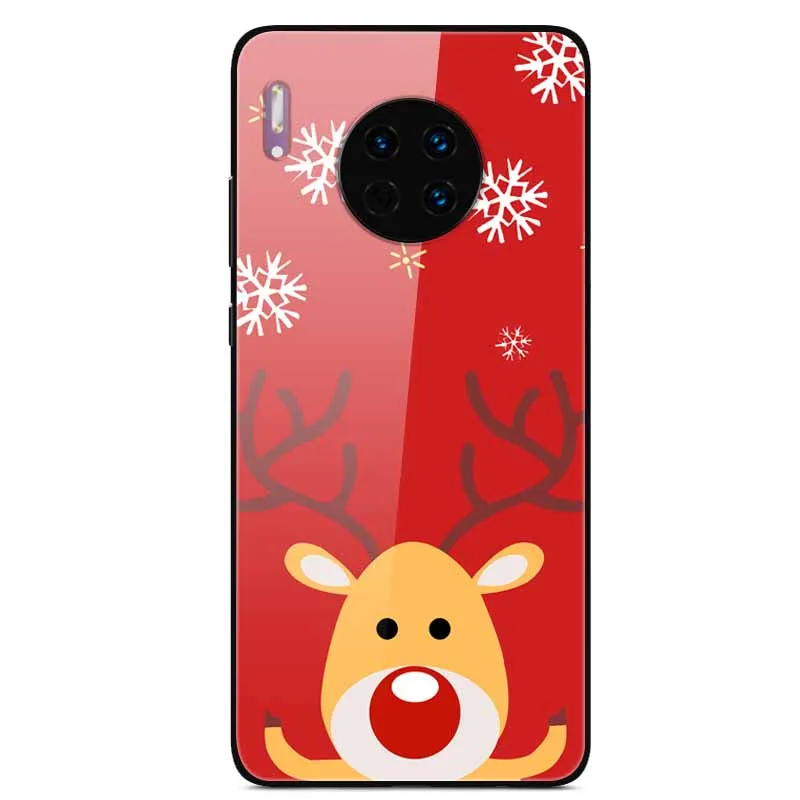 Рождественский чехол для huawei mate 30 Pro Чехол из закаленного стекла жесткий чехол для телефона для huawei mate 20 Lite чехол mate 10 Чехлы mate 30 5G - Цвет: 10