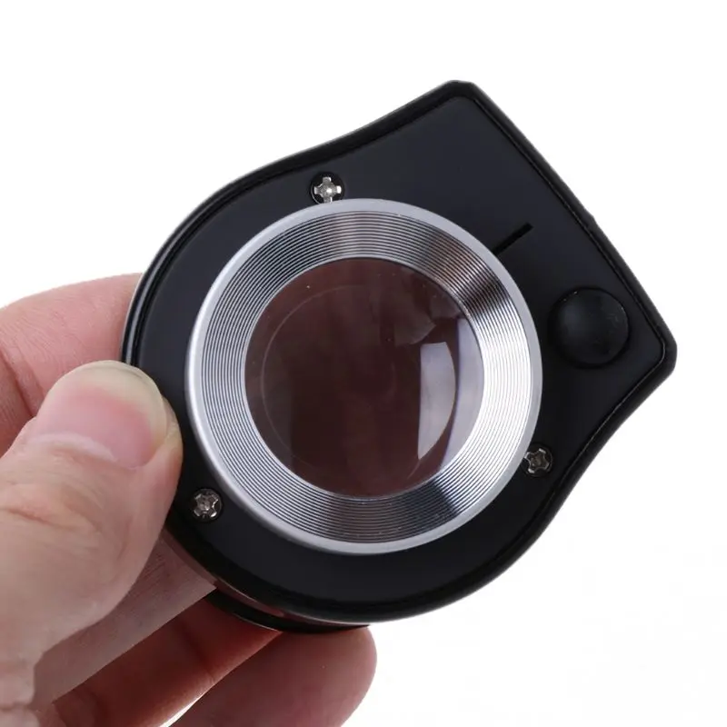 Loupe Compte-fils 10x/30x LED Avec UV | Métal - Pliable - 26mm | Parfaite Pour Couture, Bijouterie, Philatélie