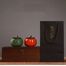 Простой креативный керамический резервуар для хранения, трехмерная форма, хурма, чайные банки, герметичное хранение, чай, украшение дома, украшения