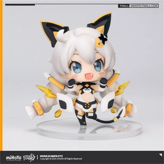 Anime Game Honkai Impact 3 COSPLAY Kiana Moonlight Cat Q Cersion Figure PVC ABS Safety Material