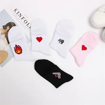 

Fashion Trend New Ladies Cotton Socks Korean Student Socks Cartoon Tube Casual Socks