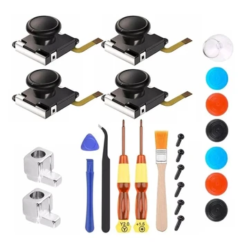 

3D Rocker Joystick Analog Sensor Thumb Stick Caps Cross Screwdriver Gamepad Repair Parts Kit for Switch NS Joy-Con Game