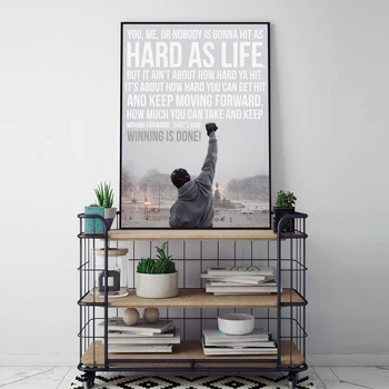 

Rocky 1976 Quote Famous Movie Posters and Prints Comics Wall art Decorative Picture Canvas Painting For Living Room Home Decor