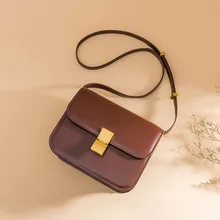 Летняя женская маленькая сумка-мессенджер из воловьей кожи на одно плечо