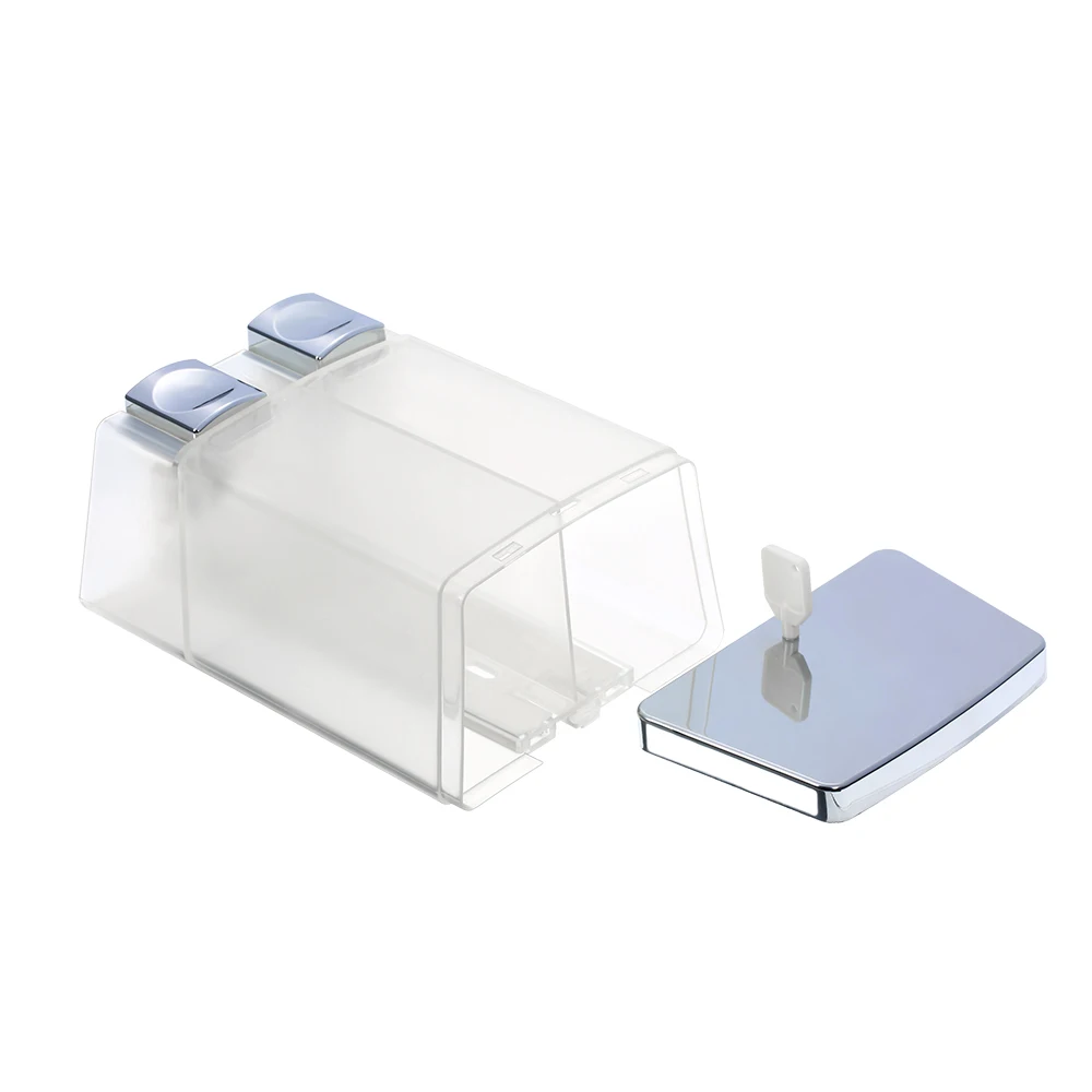 Dispenser for Liquid Soap Bathroom Hand Touch Liquid Soap Dispenser Pump Wall Mounted Shampoo Dispenser Lockable 2 Chambers Come