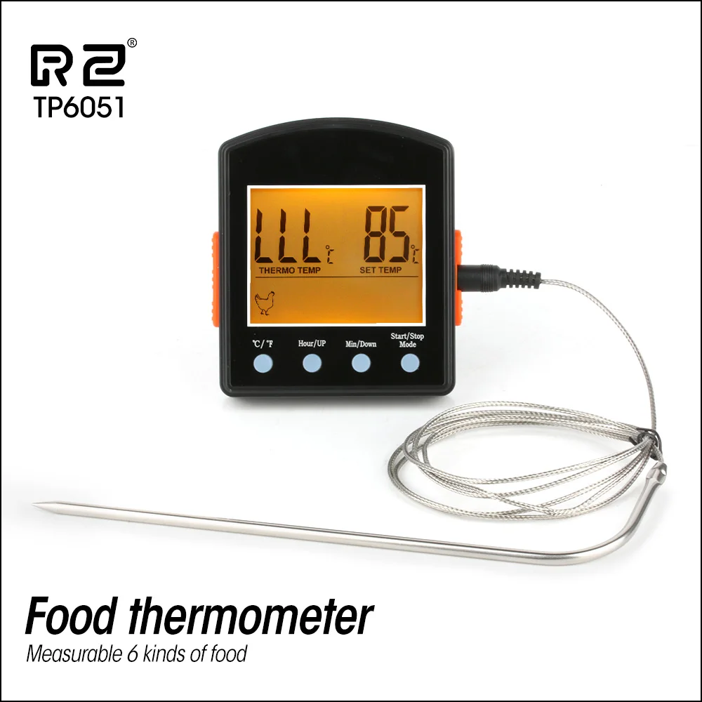

RZ Digital Kitchen Thermometer For Household BBQ Electronic Cooking Food Probe Meat Water Milk Meat Thermometer Kitchen Tools