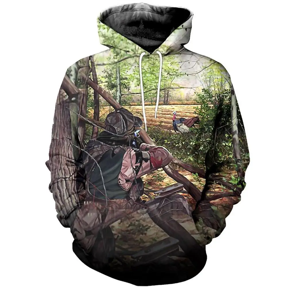 

PLstarCosmos NewFashion Turkey Bird Hunting Animal Hunter Camo Tattoo Autumn Jacket Tracksuit Funny 3DPrint Men/Women Hoodies 11