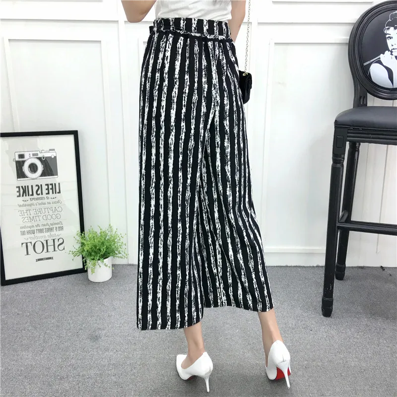

Y281 Large Size Dress Literature And Art Wind Belt Belt Loose Pants Sub-Loose Pants Capri Pants Straight-Cut Loose-Fit WOMEN'S P