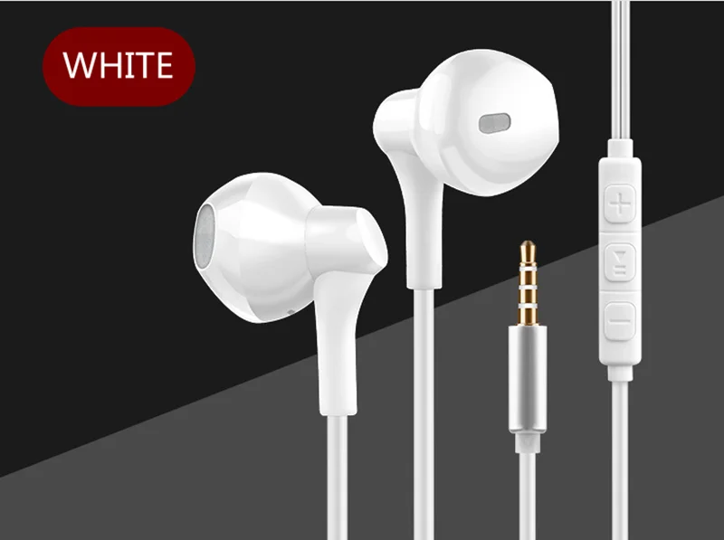 white Проводные наушники для iphone 5s, 6s, xiaomi, Hi-Fi, стерео игровая Музыкальная гарнитура, Универсальные наушники-вкладыши, басы, вкладыши для телефонов Redmi - Цвет: white