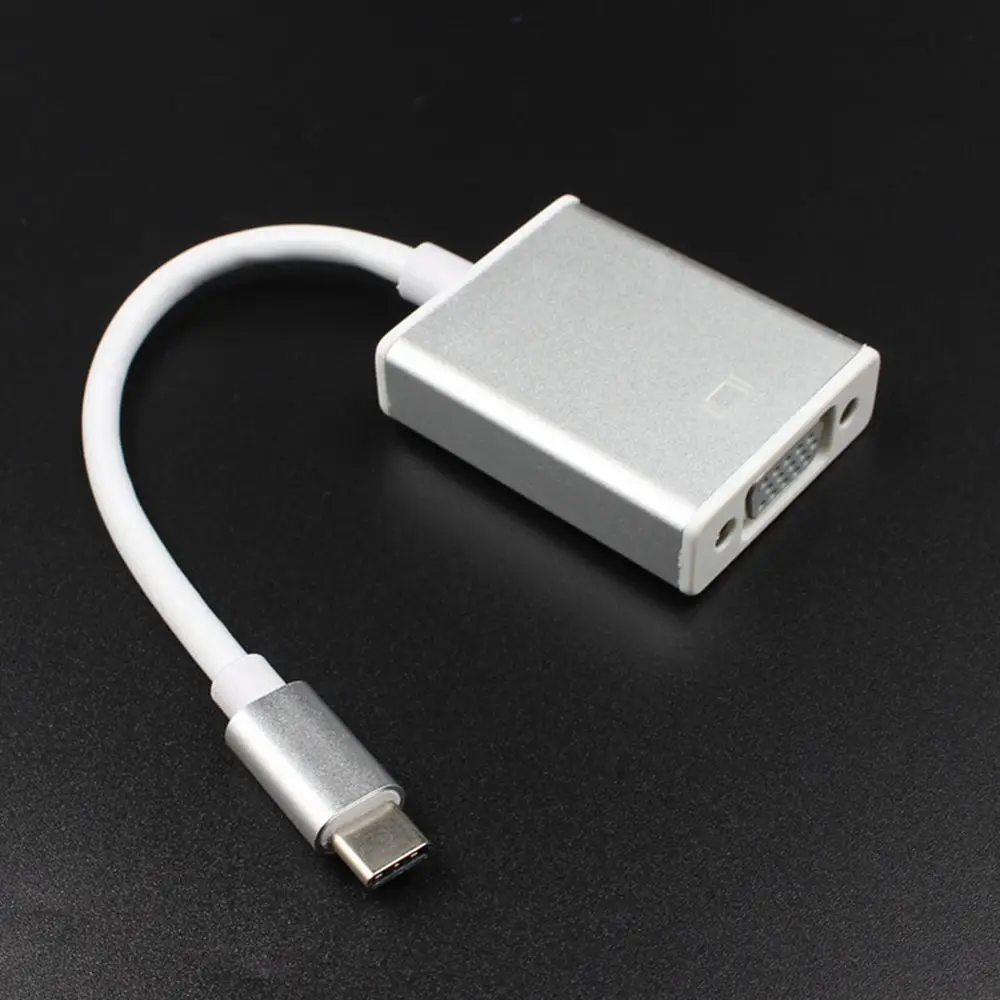 TYPE-C USB3.1TO VGA адаптер usb-кабель 3,1 TYPE-C в VGA HD кабель конвертер