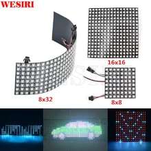 8x8 16x16 8x32 пикселей SK6812 WS2812B RGB Полноцветный индивидуально адресуемый цифровой гибкий светодиодный экран DC5V