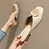 2022 Brand Designer Women Slippers Slip On Mules Flat Heel Casual Shoes British Buckle Slides Wooden Block Heels Summer Footwear ► Photo 3/6