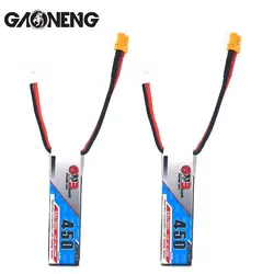 2 шт. Gaoneng GNB 7,4 V 2S 450MAH 80C Lipo батарея JST XT30 разъем для мини Бесщеточный FPV Racing Cine Whoop BetaFPV Дрон Квадрокоптер