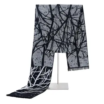 

Classic Men Accessories Scarf Winter Warm Soft Shawl Wrap Tree Pattern Scarves